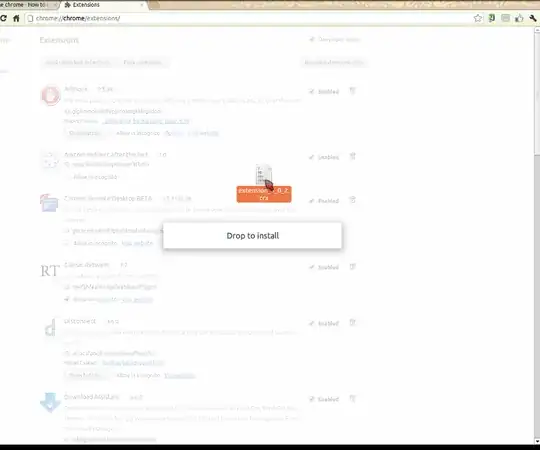 Dropping the crx file into chrome://extensions page