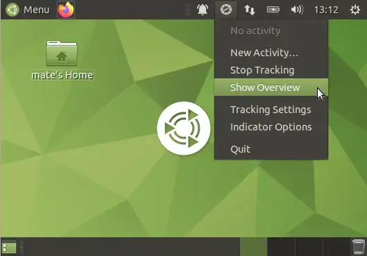 Hamster with Indicator on Ubuntu MATE 20.04