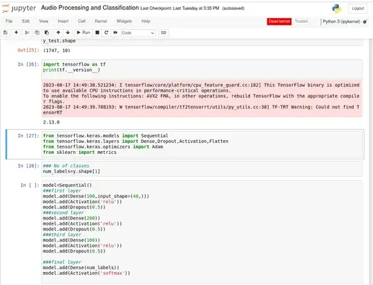 Jupyter notebook error