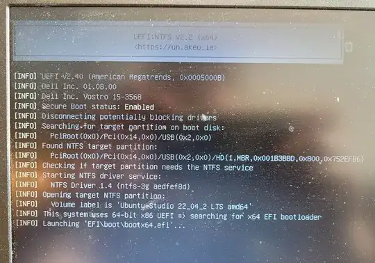 booting screen