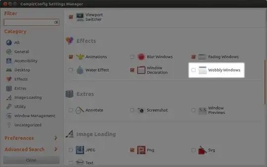 CCSM with Wobbly Windows plugin highlighted