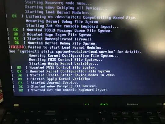 failed to start load kernel modules 