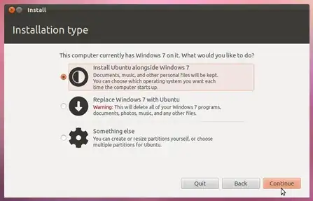 Install alongside Windows