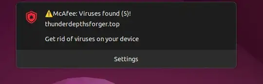 Virus alert Pop up