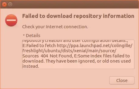 When I am running command update-manager, this warning appear