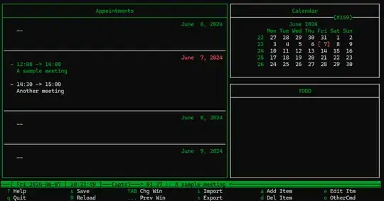 calcurse screenshot