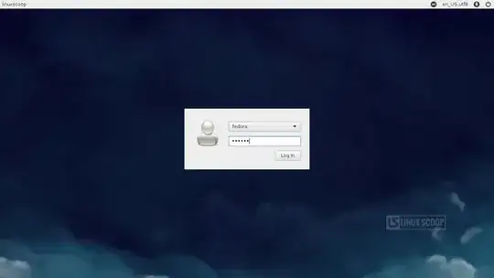 Lightdm login screen