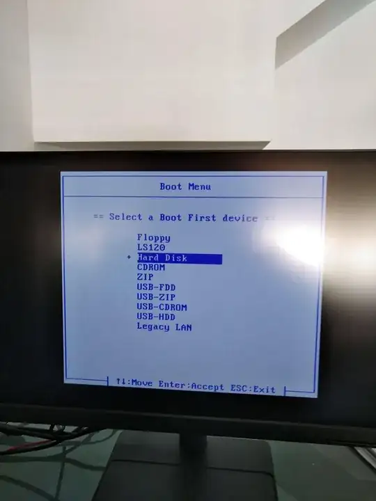 I don't know which of these option to choose to boot from the live USB