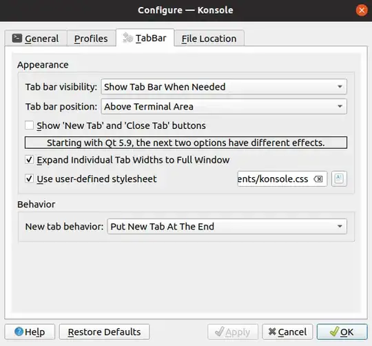 Konsole Settings