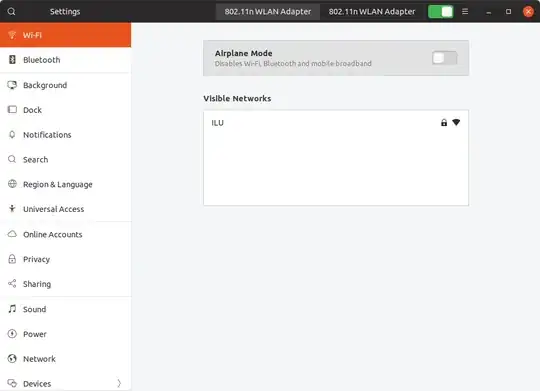 gui screenshot of gnome wifi option