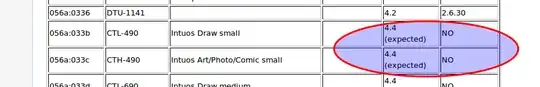 shot of device-ids page for wacom