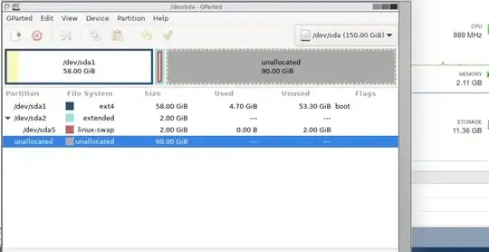 Example of GParted