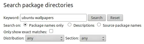 Using the Ubuntu Package Search