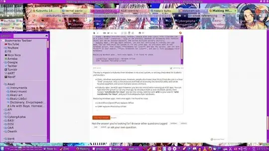 My system bottom panel