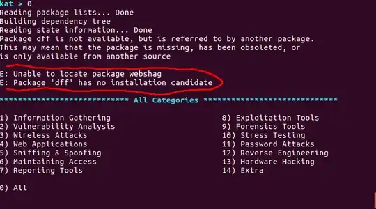 unable to locate package webshag