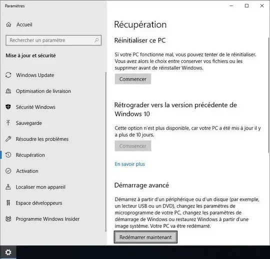 windows settings