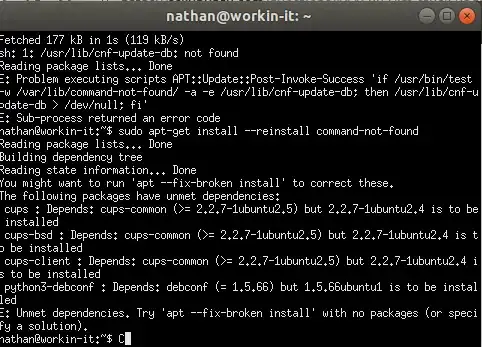 dependency errors