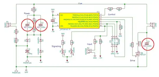 Circuit diagram of MCU-controlled leading-edge phase cutting dimmer