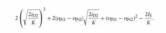 Signal analysis of differential amplifier