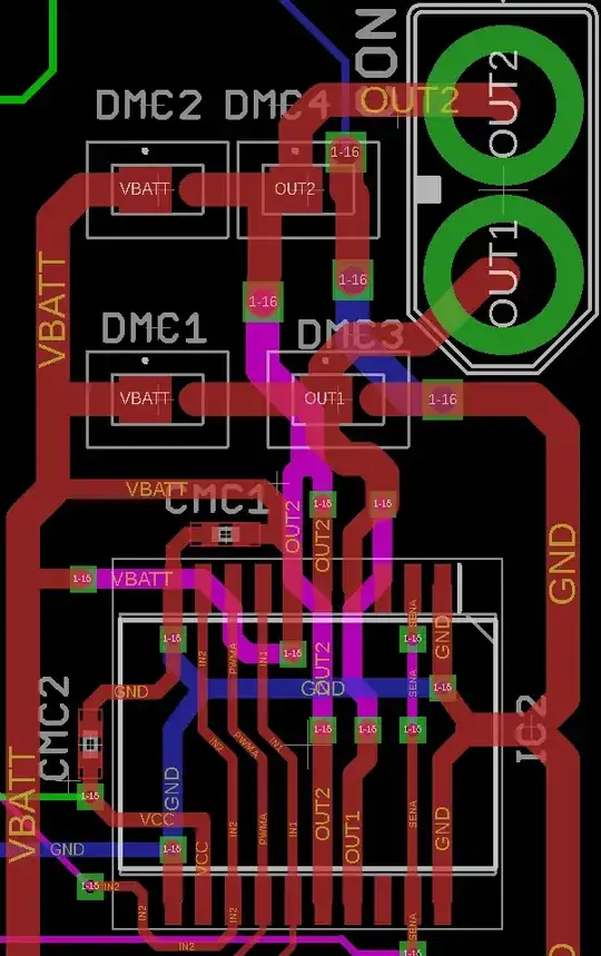 Screenshot of the eagle board editor