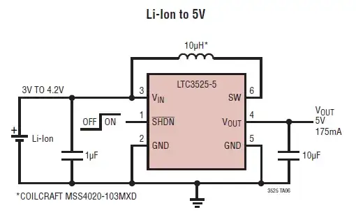 DC-DC boost converter schematic