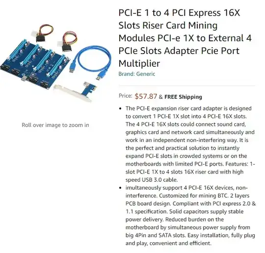 PCIe riser 1 to 4