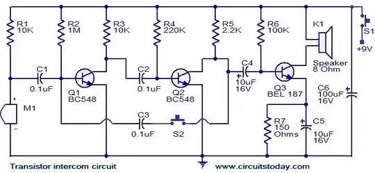 transistor intercom circuit