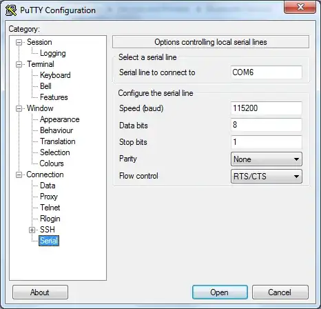 PuTTY configuration