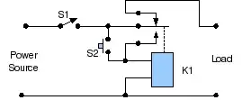 schematic of latching relay circuit