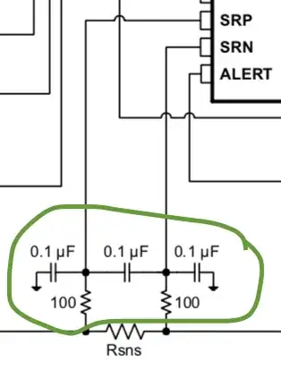 Sense resistor connection