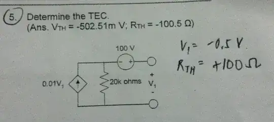 Find Rth and Vth