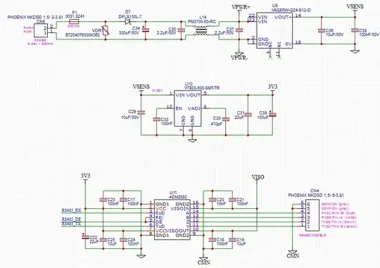 isolated RS485 and power