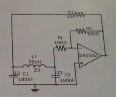 Colpitts Op Amp Oscillator circuit