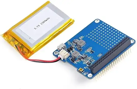 DollaTek Cappello ups con Batteria per Raspberry Pi 3 Modello B / 2B / B + | Adattatore Batteria | Fonte di Alimentazione Pi 3