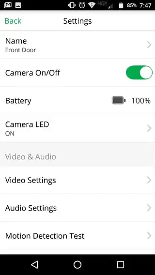 Arlo camera configuration