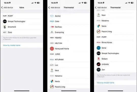 SmartThings radiator valve and thermostats