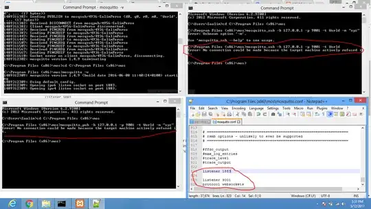 Windows Command Prompt Error Messages and mosquitto.conf