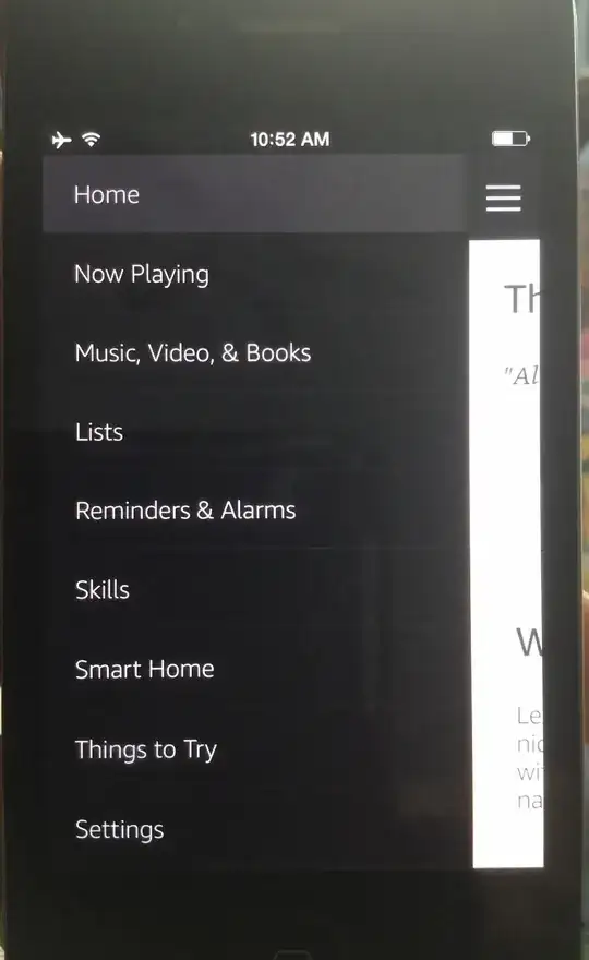 When I hit hamburger button