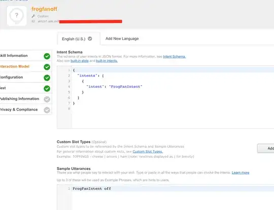 intent schema dialog