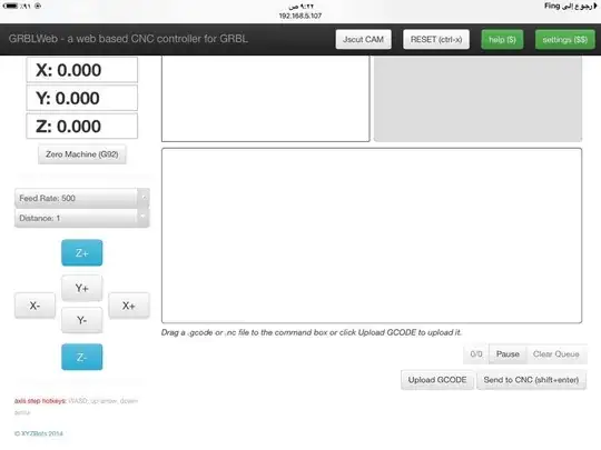 CNC controller UI