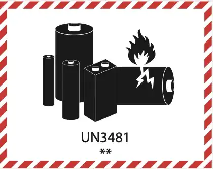 UN3481 Lithium battery mark