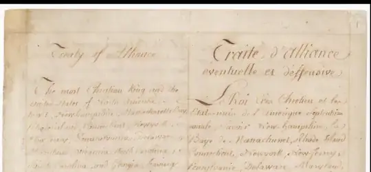 Treaty of Alliance between France and the United States, 1778
