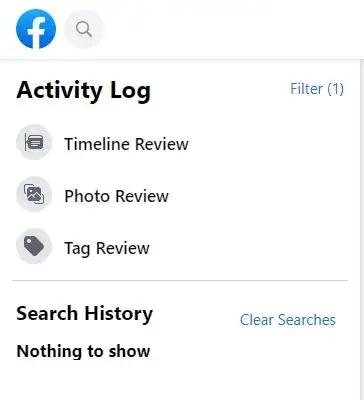 Activity Log empty
