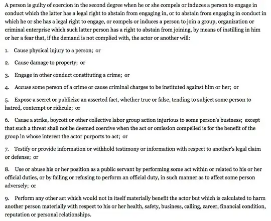 § 135.60 of the New York criminal code
