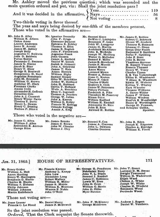 list of all votes grouped by Yea/Nay/Abstained; see link below