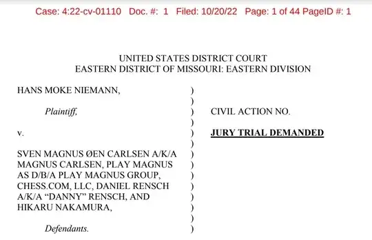 screenshot of the claim
