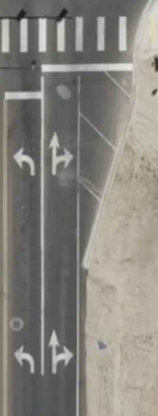 photo of pavement markings