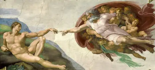 Creation of Adam Painting