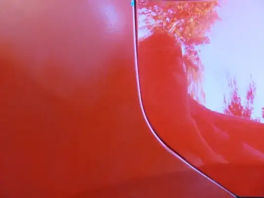 Closeup of DIY paint job