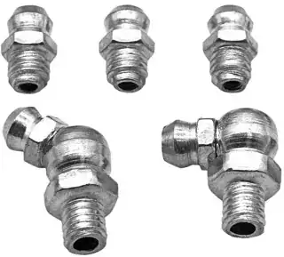 Photo of grease fittings with three different angles